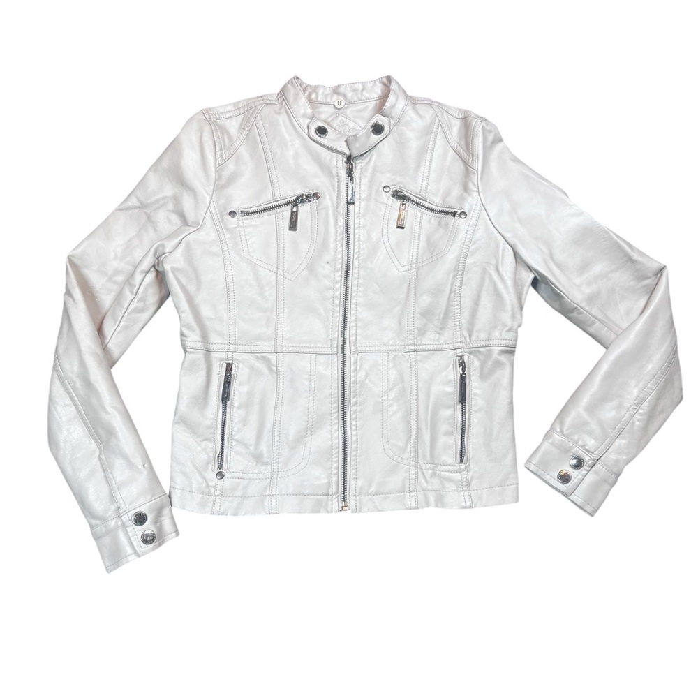 Jou Jou Light Beige Faux Leather Jacket
Girls size: Large